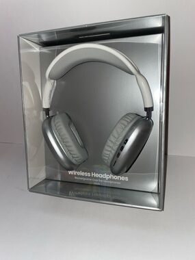NIB Wireless Over-Ear Headphones in White and Silver